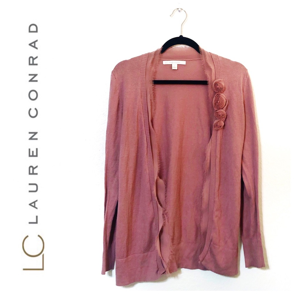 LC Lauren Conrad lace flower cardigan